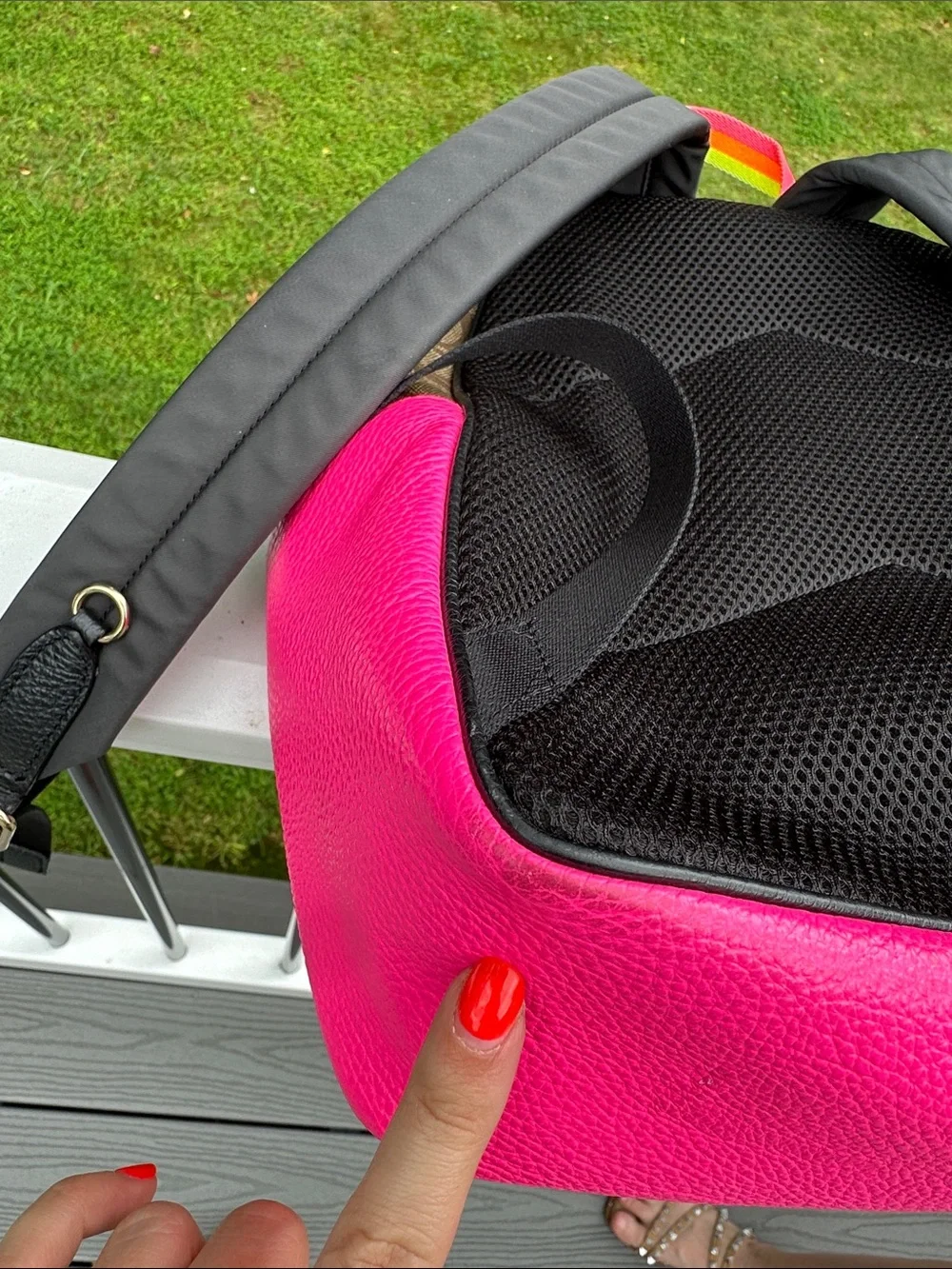 Coach Court Backpack in Color-block Signature Canvas C5808